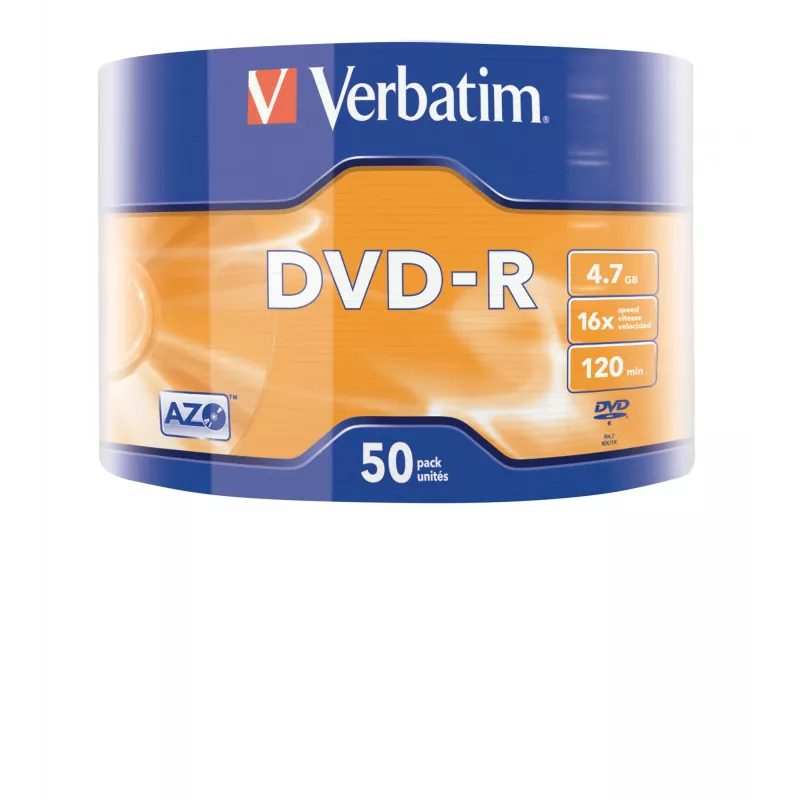 Verbatim DVD-R argento opaco confezione da 50 Wrap Spindle