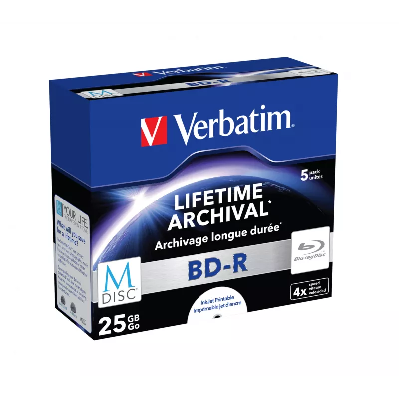 Verbatim M-Disc 4x BD-R 25 GB 5 pezzi
