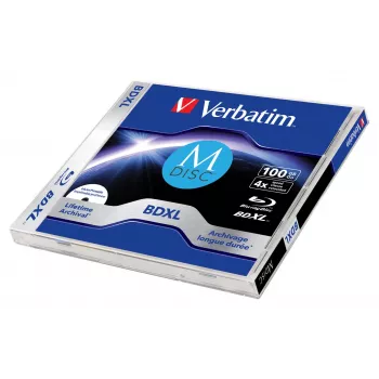 Verbatim MDISC Lifetime archival BDXL 100GB - disco singolo, 100 GB, BDXL, custodia Jewel Case, 1 pezzo