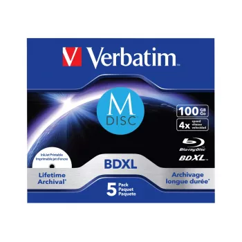 Verbatim M-Disc BD-R XL 100 GB 4x, Jewel Case, 5 pz (43834)