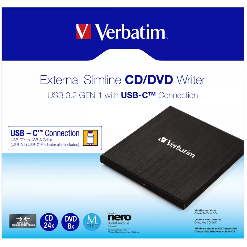 Verbatim 43886 unità ottica DVD±RW nero