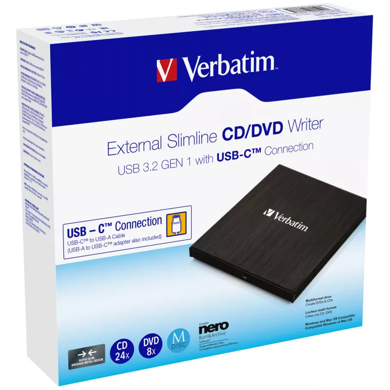 Verbatim 43886 unità ottica DVD±RW nero