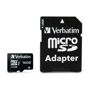 MicroSDHC Verbatim Premium 16 GB Class 10 nero