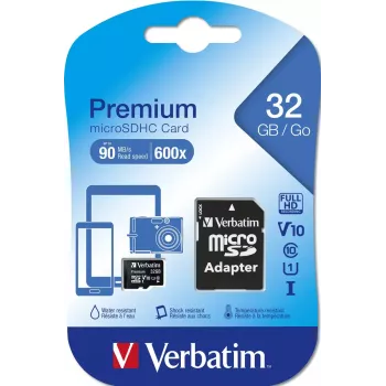 Memoria flash Verbatim Premium 32 GB MicroSDHC Class 10 44083
