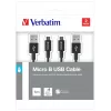 Verbatim 48874 cavo USB USB 3.2 Gen 1 (3.1 Gen 1) 1 m Micro-USB A a USB A nero
