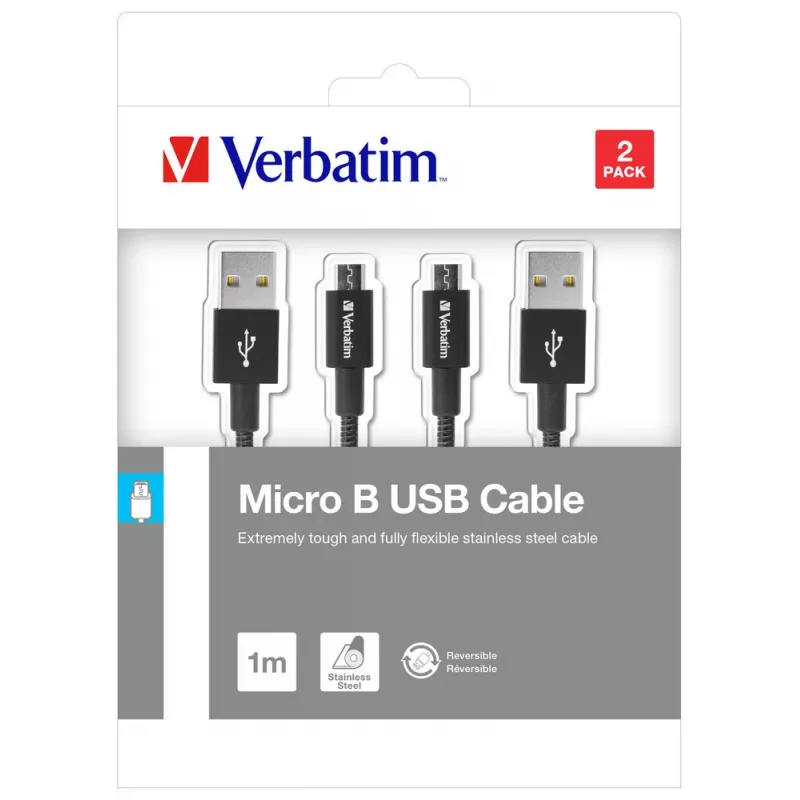 Verbatim 48874 cavo USB USB 3.2 Gen 1 (3.1 Gen 1) 1 m Micro-USB A a USB A nero