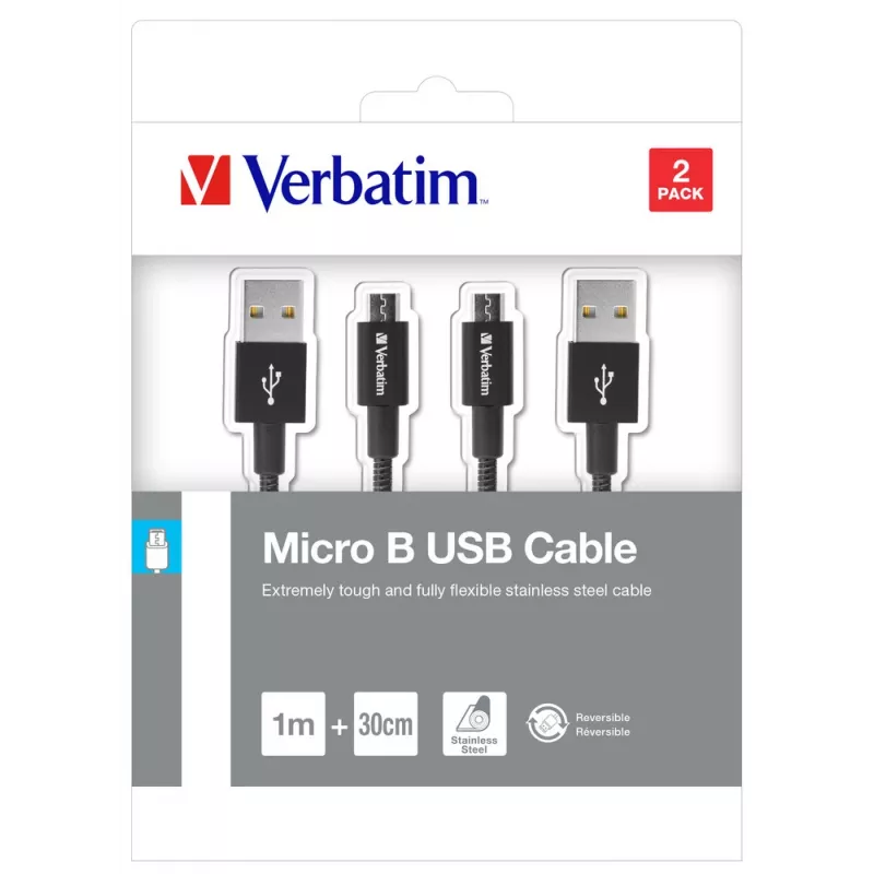 Verbatim 48875 cavo USB USB 3.2 Gen 1 (3.1 Gen 1) 1 m Micro-USB A USB A nero