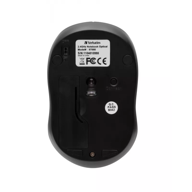 Verbatim Go Nano mouse da ufficio ambidestro RF wireless 1600 DPI