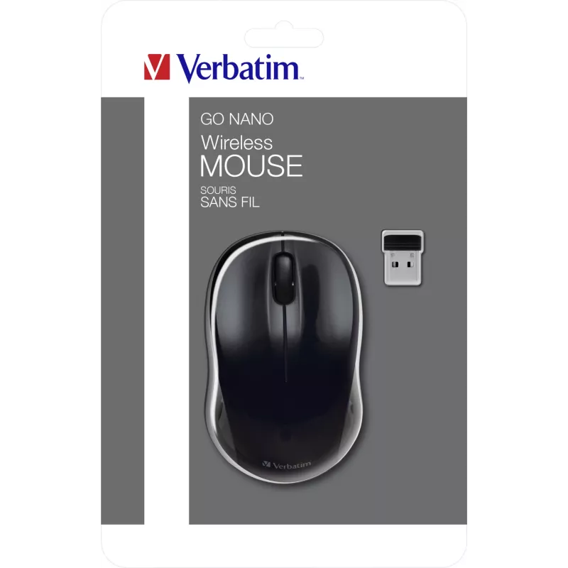 Verbatim Go Nano mouse da ufficio ambidestro RF wireless 1600 DPI