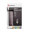 Verbatim 49141 dock per laptop/replicatore di porte USB 3.2 Gen 1 (3.1 Gen 1) Type-C nero, argento
