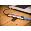 Verbatim 49141 dock per laptop/replicatore di porte USB 3.2 Gen 1 (3.1 Gen 1) Type-C nero, argento