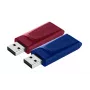 Verbatim Slider - drive USB - 2x32 GB - blu/rosso, 32 GB, USB Type-A, 2.0, Slide, 8 g, blu, rosso