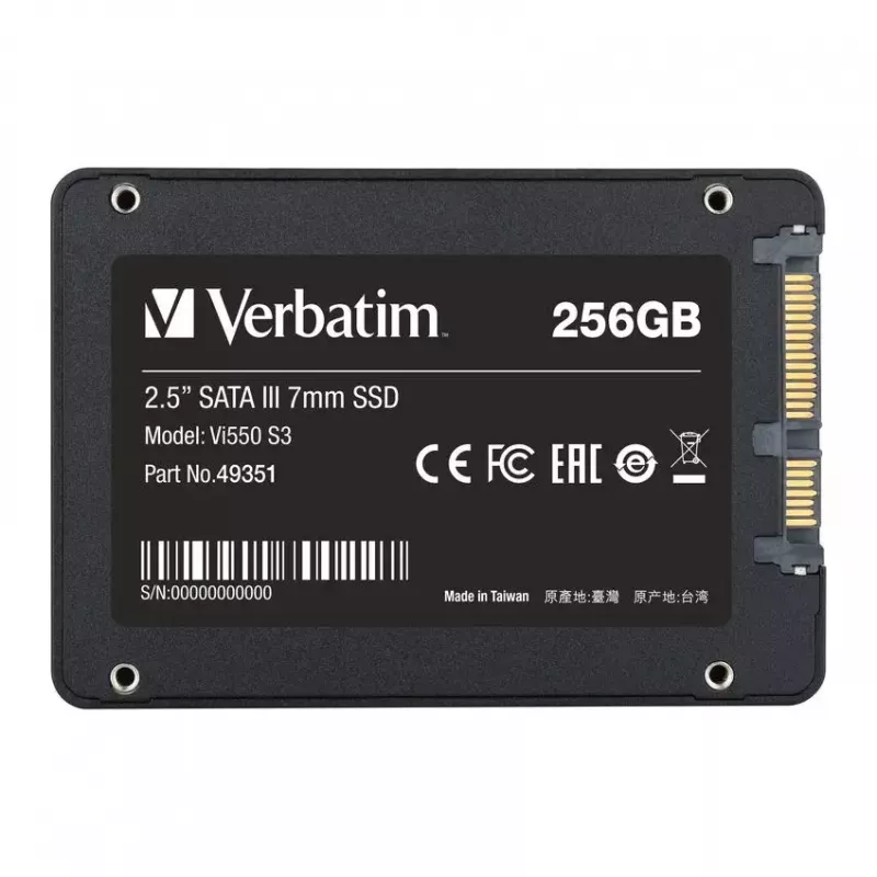 SSD Verbatim 256GB 2,5 pollici SATA Vi550 S3