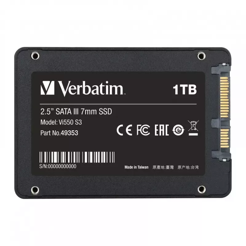SSD Verbatim 1 TB 2,5 pollici SATA Vi550 S3
