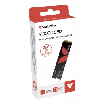 Verbatim Vi3000 SSD PCIe NVMe M.2 256GB, 256 GB, M.2, 3100 MB/s