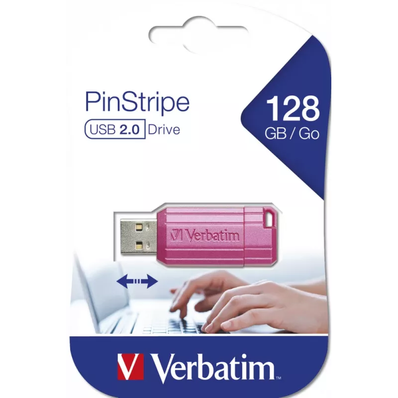Verbatim PinStripe chiavetta USB 128 GB USB Type-A 2.0 rosa