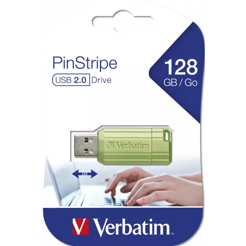 Verbatim PinStripe chiavetta USB 128 GB USB Type-A 2.0 verde