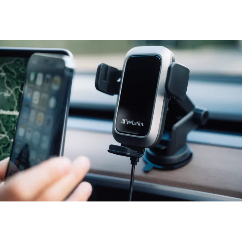 Verbatim FWC-03 Pro Qi caricabatterie auto wireless rapido retail nero