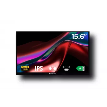 Verbatim 49592 monitor per computer 39,6 cm (15,6 inch) 1920 x 1080 pixel Full HD LCD touchscreen nero