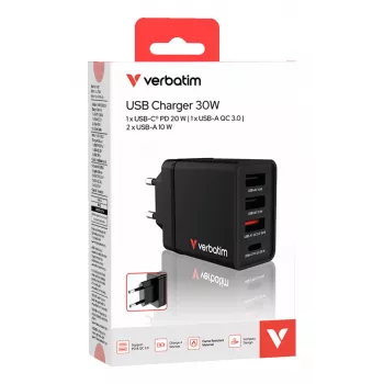 Verbatim 49700 caricabatterie mobile universale nero AC ricarica rapida per interni