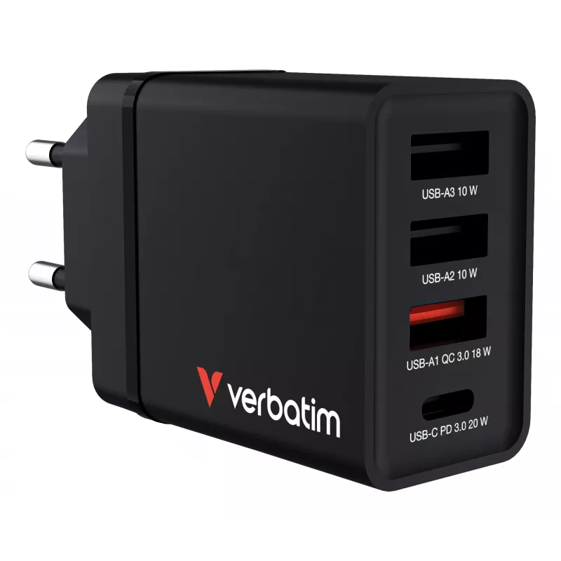 Verbatim 49700 caricabatterie mobile universale nero AC ricarica rapida per interni