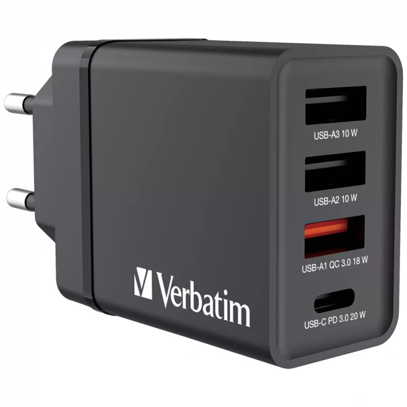 Verbatim 49700 caricabatterie mobile universale nero AC ricarica rapida per interni