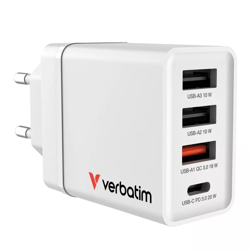 Verbatim 49700 universale bianco AC caricabatterie rapido per interni