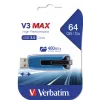 Verbatim V3 MAX - chiavetta USB 3.0 64 GB - blu, 64 GB, USB Type-A, 3.2 Gen 1 (3.1 Gen 1), Slide, 10 g, blu