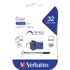 Verbatim Dual - unità USB 3.0 32 GB - USB-C / USB-A - blu