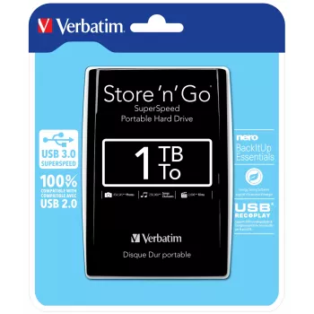Verbatim Store 'n' Go disco rigido portatile USB 3.0 1TB nero