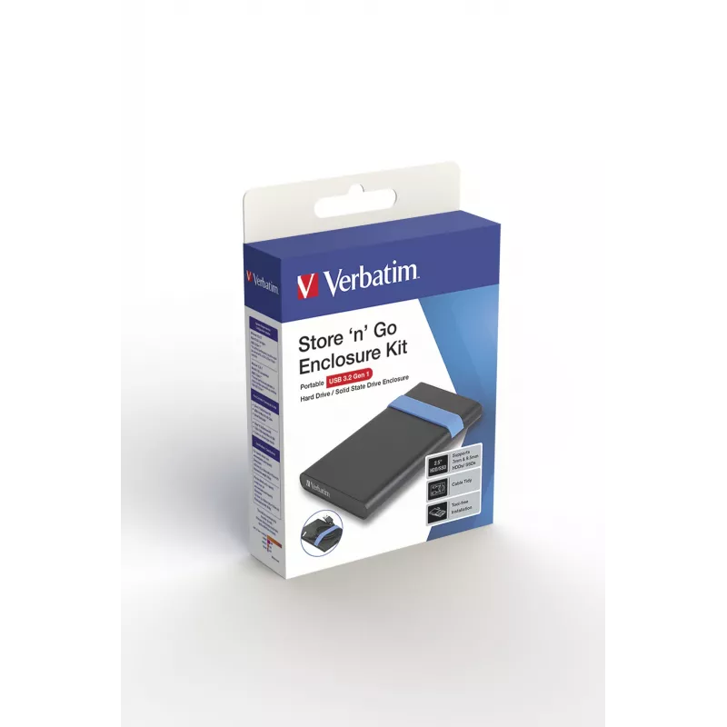 Verbatim Store'N'Go kit case HDD/SSD nero, blu 2,5 pollici