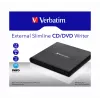 Verbatim External Slimline masterizzatore CD/DVD unità ottica DVD±RW nero