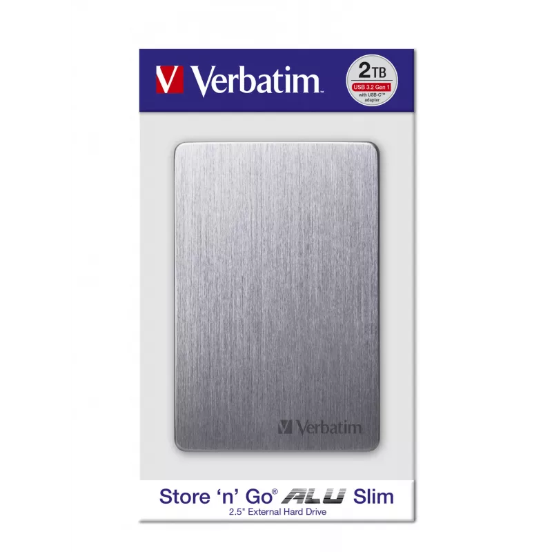 Verbatim Store 'n' Go ALU disco rigido portatile sottile 1TB grigio spazio