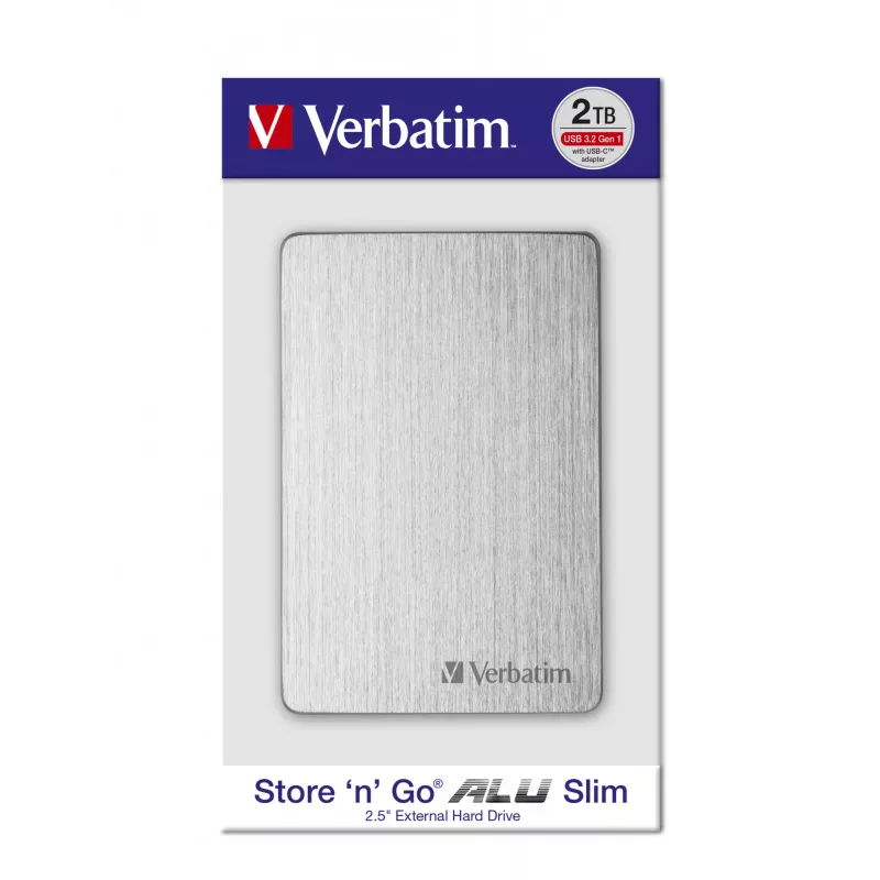Verbatim Store 'n' Go ALU disco rigido portatile sottile 1 TB argento