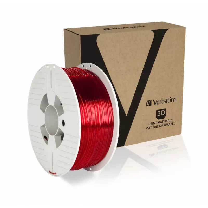 Verbatim 55054 materiale per stampa 3D polietilentereftalato glicole (PETG) rosso, trasparente 1 kg