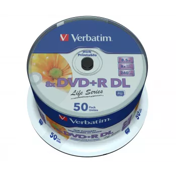 Verbatim 97693 Supporto DVD 8,5 GB DVD+R DL 50 pz.