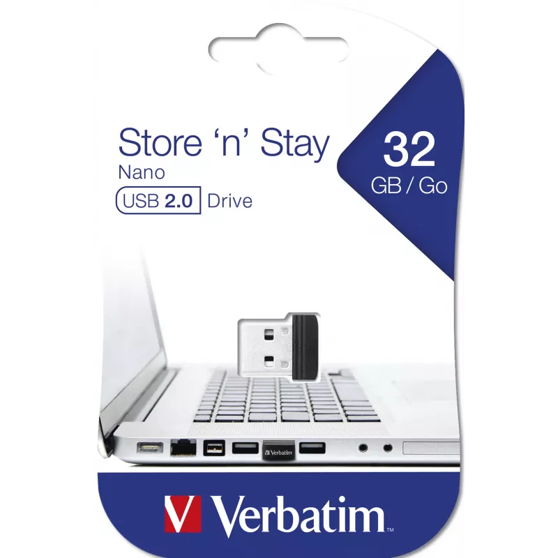 Verbatim Store 'n' Stay NANO – Chiavetta USB 32 GB – nero