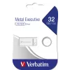 Verbatim Metal Executive - Chiavetta USB 32 GB - argento, 32 GB, USB Type-A, 2.0, senza cappuccio, 3.6 g, argento