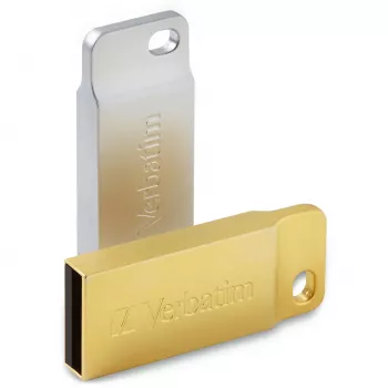 Verbatim Metal Executive – Chiavetta USB 64 GB – argento, 64 GB, USB Type-A, 2.0, senza cappuccio, 3,6 g, argento