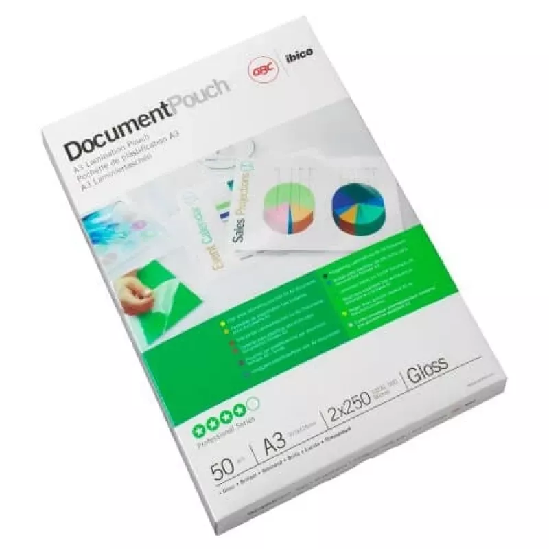 GBC pellicola di laminazione A4 37,5 micron, lucida, trasparente, A4, 100 pezzi