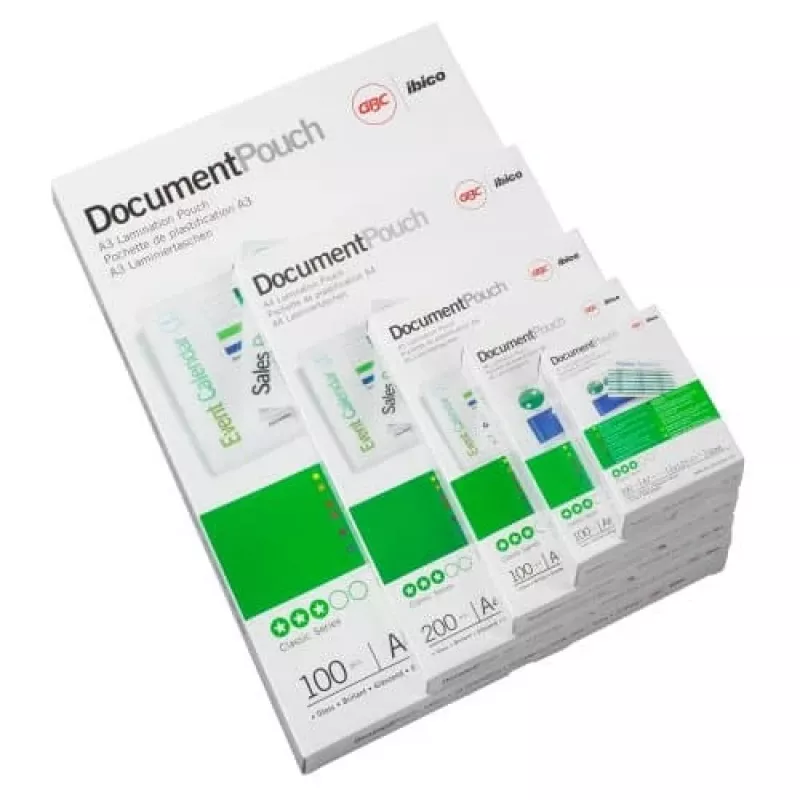 GBC pellicola di laminazione A4 37,5 micron, lucida, trasparente, A4, 100 pezzi