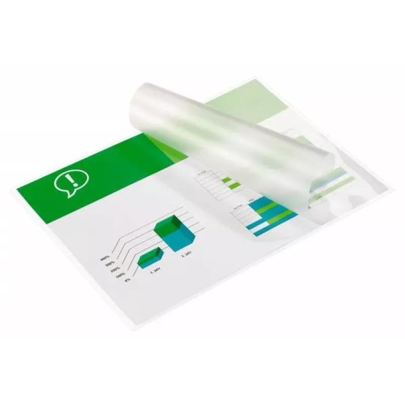 GBC pellicole di laminazione A4 100 micron, lucide, trasparenti, A4, 216 mm, 303 mm, 100 pezzi