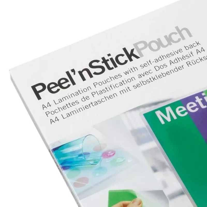 Pellicola plastificatrice GBC A4 autoadesiva opaca 75 micron, lucida, A4, 0,15 mm, 25 pz.