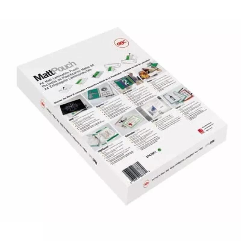 Pellicola plastificatrice GBC A3 opaca 125 micron, opaca, bianca, A3, 0,25 mm, 303 mm, 426 mm