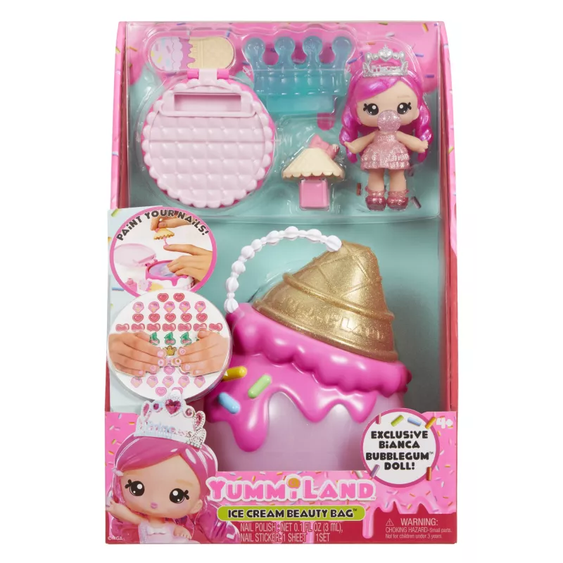 MGA Entertainment Yummiland Beauty Bag Playset + Lip Gloss bambola - Ice Cream Beauty Bag