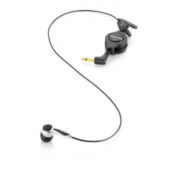 Philips microfono per registrazione telefonica, con filo, chiamate/musica, headset, nero, argento