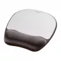 Fellowes Mouse Mat Wrist Support - tappetino mouse in memory foam con cuscinetto in schiuma morbida - tappetino mouse ergonomico per computer, laptop, uso in home office - compatibile con mouse laser e ottici - argento