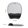 Fellowes Mouse Mat Wrist Support - tappetino mouse in memory foam con cuscinetto in schiuma morbida - tappetino mouse ergonomico per computer, laptop, uso in home office - compatibile con mouse laser e ottici - argento