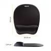 Fellowes Mouse Mat poggiapolsi memory foam tappetino mouse ergonomico nero