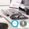 Fellowes poggiapolsi per tastiera – poggiapolsi in memory foam – supporto ergonomico per polsi per computer, laptop, home office – nero